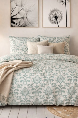 Parure de couette en coton 57 fils/cm² Misakura - Blanc