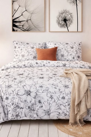 Parure de couette en coton 57 fils/cm² Kirella - Blanc