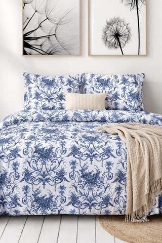 Parure de couette en coton 57 fils/cm² Lumaya - Blanc