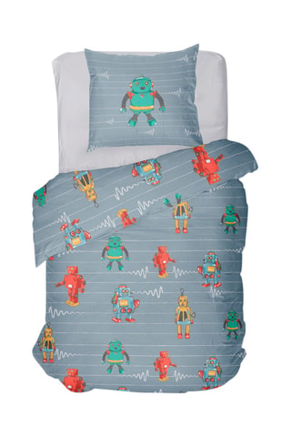 Parure de couette en coton 57 fils/cm² Vintage Toys -  
Gris foncé