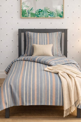 Parure de couette en coton 57 fils/cm² Horizon - Bleu