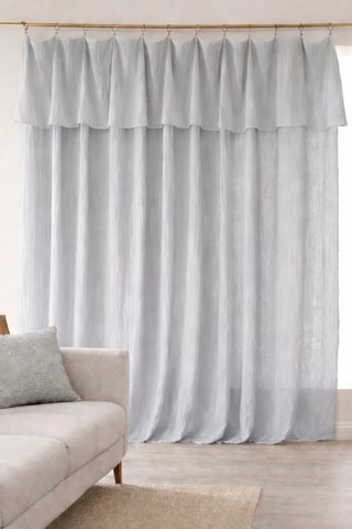 Parure de couette et rideau en gaze de coton La Sultane - Gris clair