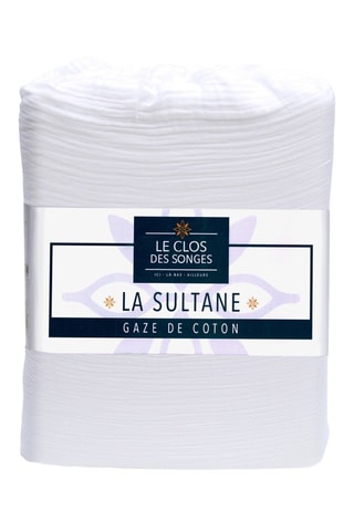 Parure de couette et rideau en gaze de coton La Sultane - Bleu marine
