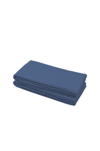 Drap plat en coton 57 fils/cm² - Bleu marine