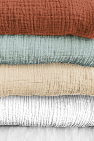 Parure de draps en gaze de coton - Vert d'eau