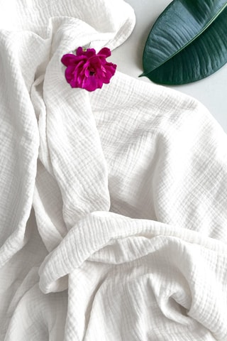 Parure de draps en gaze de coton - Blanc