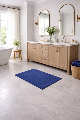 Tapis de bain Uni - Bleu marine - 60 x 90 cm