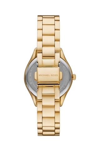 Montre à quartz en acier - Doré et vert