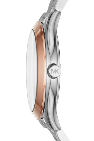 Montre à quartz en acier Mini Slim Runway Argenté et doré rose