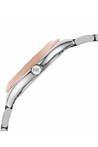 Montre à quartz en acier Mini Slim Runway Argenté et doré rose