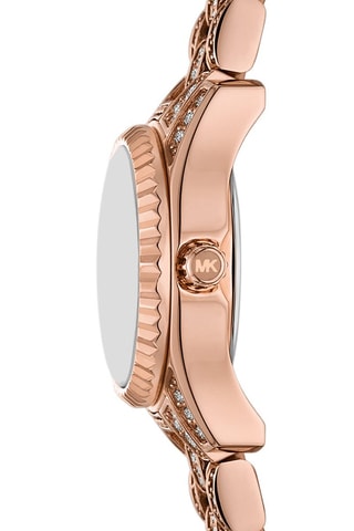 Montre à quartz en acier Lexington - Doré rose