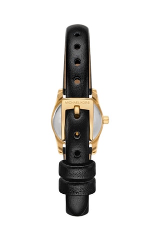 Montre à quartz en cuir Lexington - Noir et doré