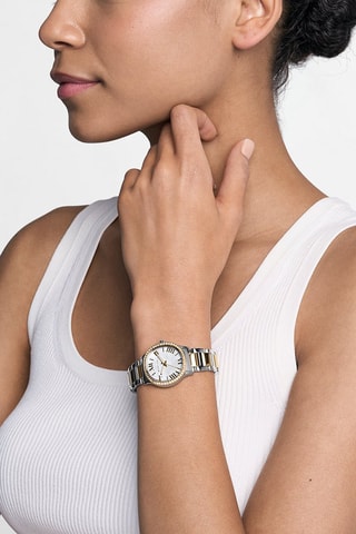 Montre à quartz en acier Sage - Argenté et doré