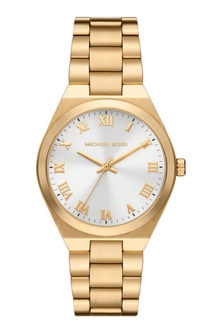 Montre à quartz en acier - Doré et blanc