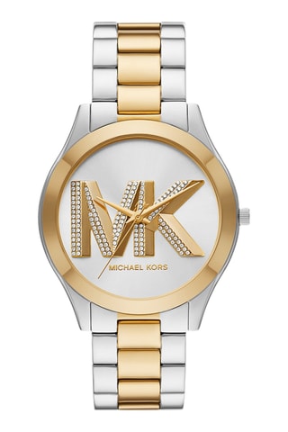 Montre à quartz en acier - Doré et argenté