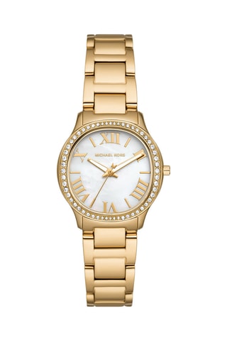 Montre à quartz en acier - Doré et blanc