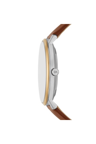 Coffret montre à quartz en cuir, jonc et puces