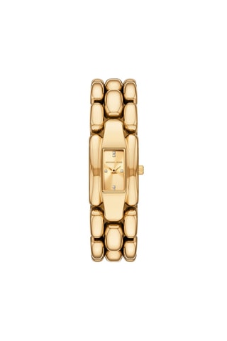 Montre à quartz en acier - Doré