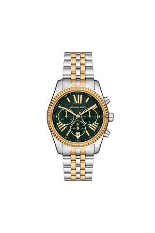 Montre à quartz en acier - Chronographe - Doré et argenté