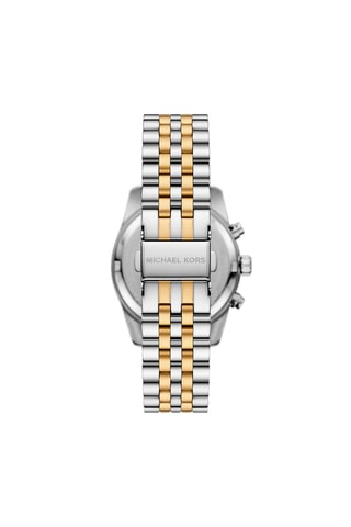 Montre à quartz en acier - Chronographe - Doré et argenté