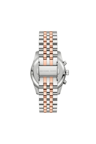Montre à quartz en acier - Chronographe - Doré rose et argenté