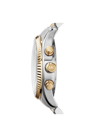 Montre à quartz - Chronographe - Doré et argenté