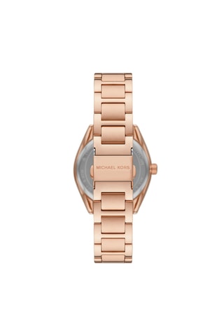 Montre à quartz en acier - Doré rose et bordeaux