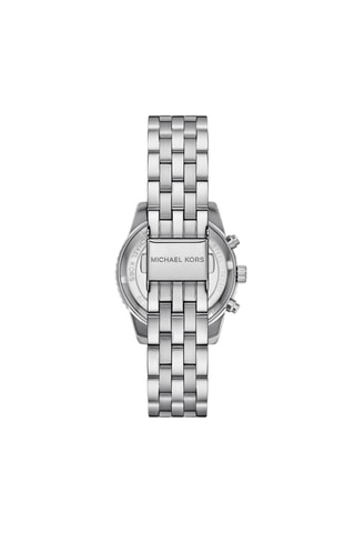 Montre à quartz en acier - Chronographe - Argenté et bleu