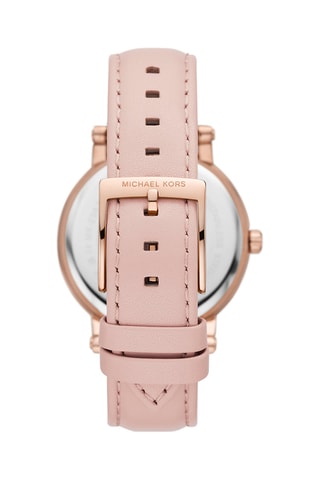 Montre à quartz en cuir - Rose et doré rose