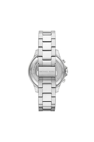 Montre à quartz en acier - Chronographe - Argenté et bleu