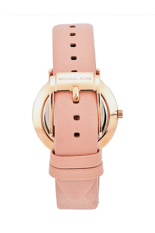 Montre à quartz en cuir - Rose et doré rose