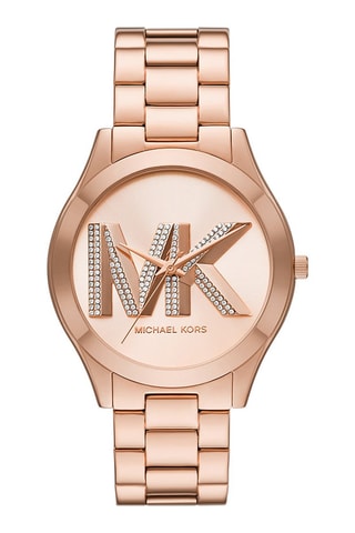 Montre à quartz en acier - Doré rose