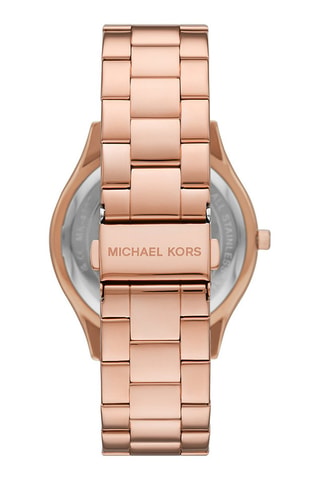 Montre à quartz en acier - Doré rose