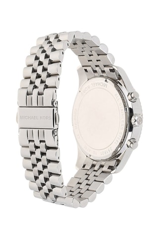 Montre à quartz en acier - Chronographe - Argenté