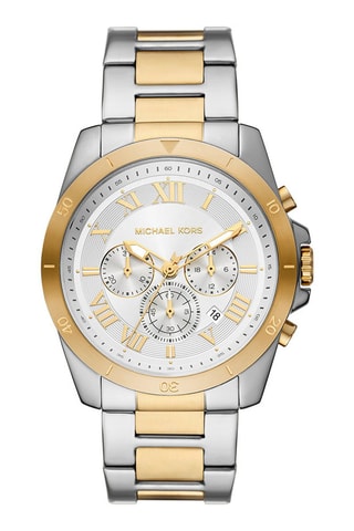 Montre à quartz en acier - Argenté et doré rose