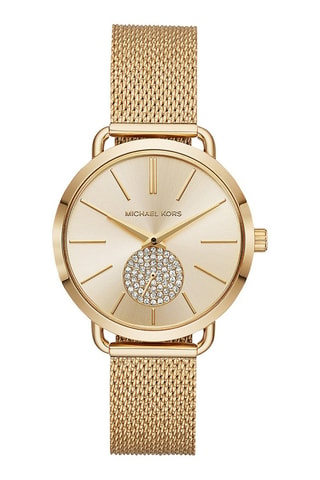 Montre à quartz en acier - Doré