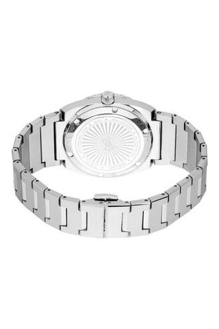 Montre à quartz en acier - Argenté et bleu