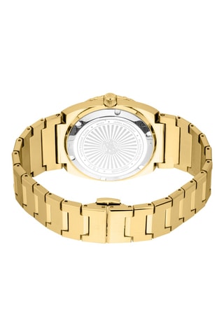 Montre à quartz en acier - Doré et noir