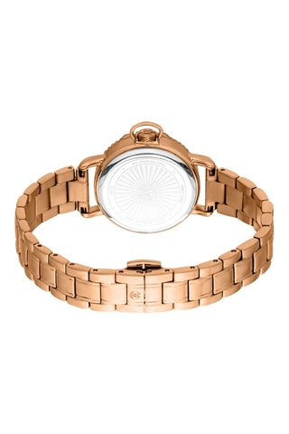 Montre à quartz en acier - Doré rose et vert