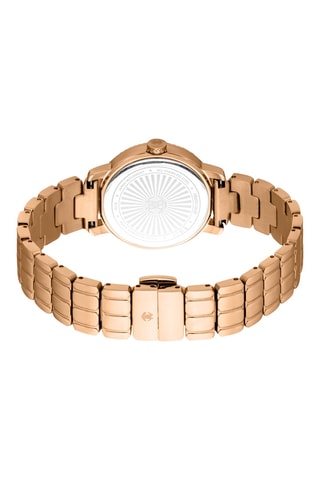Montre à quartz en acier - Doré rose et argenté