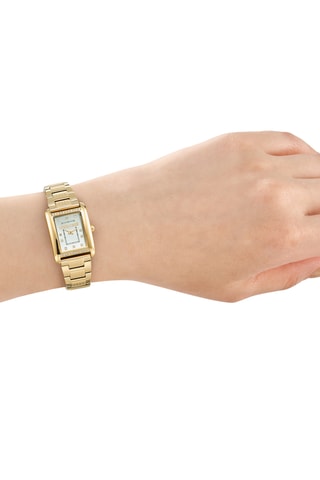 Montre à quartz en acier - Doré et argenté