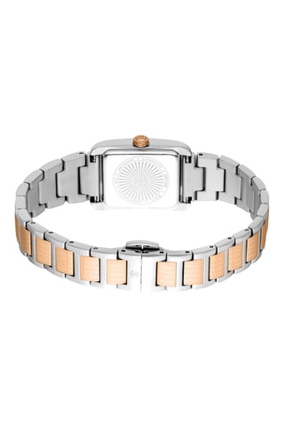 Montre à quartz en acier - Argenté et doré rose