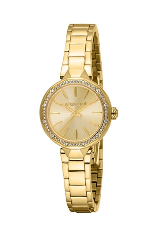 Montre à quartz en acier - Doré