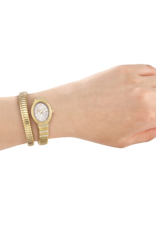 Montre à quartz en acier - Doré