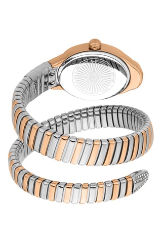 Montre à quartz en acier - Argenté et doré rose