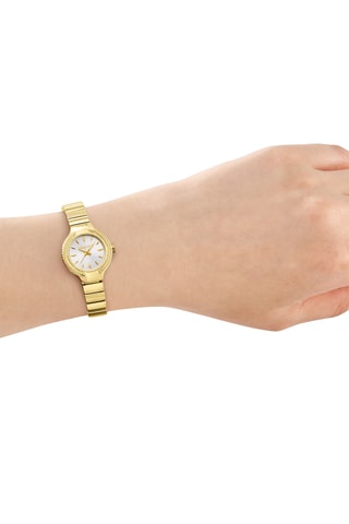 Montre à quartz en acier - Doré et argenté