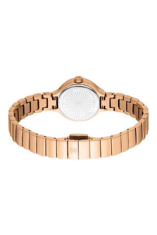 Montre à quartz en acier - Doré rose et bleu