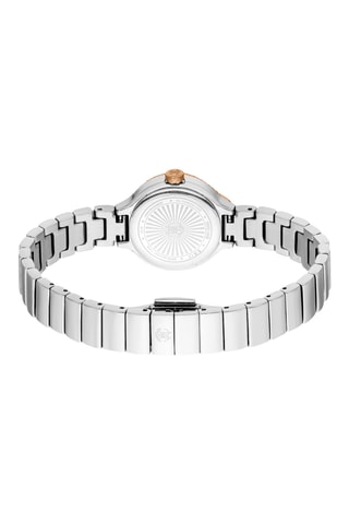 Montre à quartz en acier - Argenté et doré rose