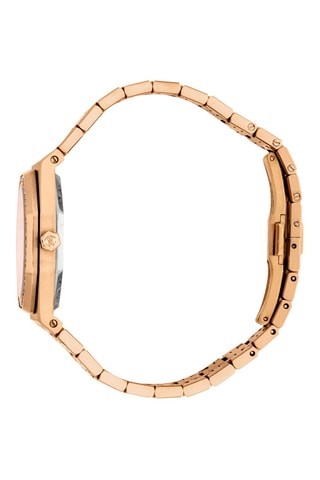 Montre à quartz en acier - Doré rose