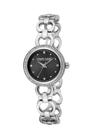 Montre à quartz en acier - Argenté et noir